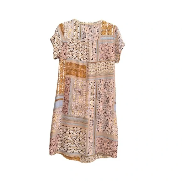 Savanna Jane Boho-Chic V Neck Embroidered T-Shirt Dress 100% Rayon Size S - Picture 13 of 16